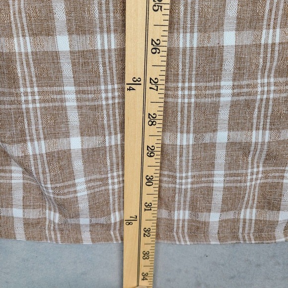 Milano Moda Shirt Men's XXL Brown White‎ Plaid Button Down Casual - Picture 10 of 10